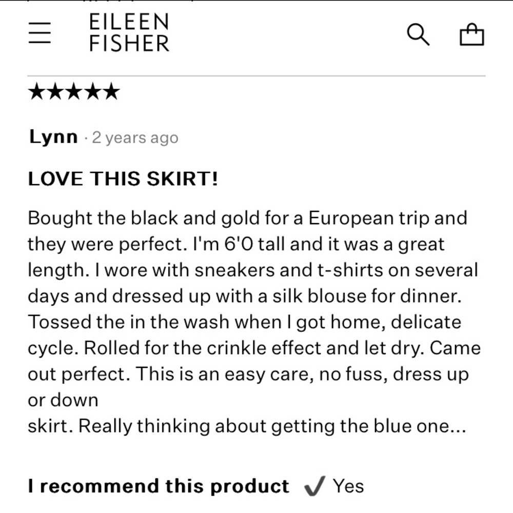 New: Eileen Fisher Crushed Silk Maxi Skirt. Size 6 / 8 - Picture 8 of 12